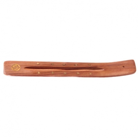 Porte-encens barque OM en bois de sheesham L26cm