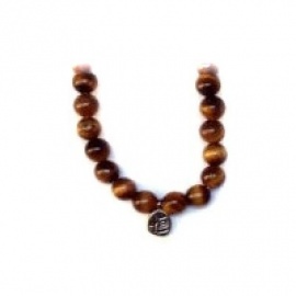 Bracelet perles ETERNiTE (恒) en OEiL de TiGRE 6mm