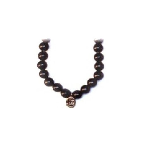 Bracelet perles ETERNiTE (恒) en ONYX NOiR 6mm