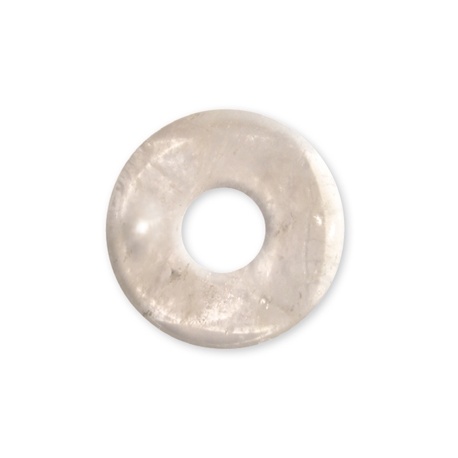 Pendentif Pi ou DONUT en cristal de roche (d3cm)