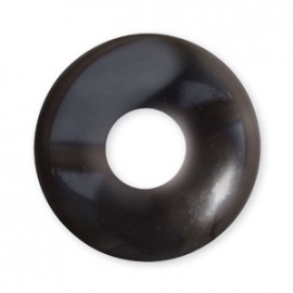 Pendentif Pi ou DONUT en onyx noir (d3cm)