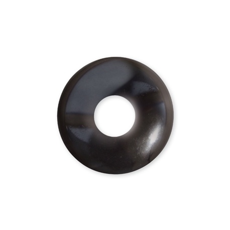 Pendentif Pi ou DONUT en onyx noir (d3cm)