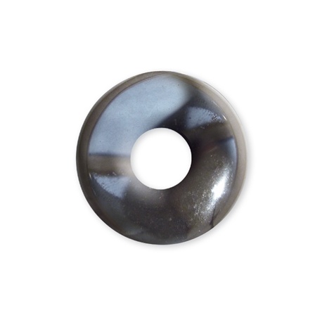 Pendentif Pi ou DONUT en hématite (d3cm)