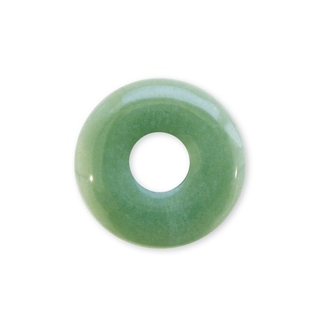 Pendentif Pi ou DONUT en jade aventurine (d3cm)