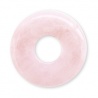 Pendentif Pi ou DONUT en quartz rose (d3cm)