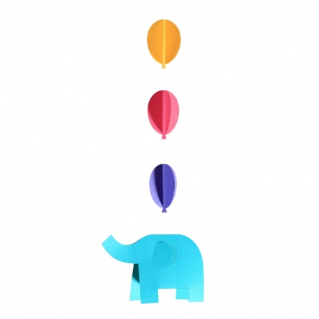 Mobile à monter en papier éLéPhANT