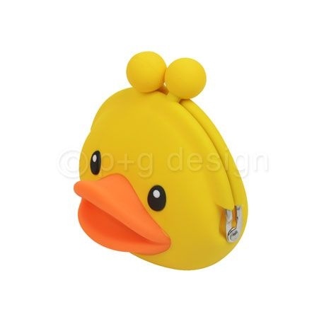 Porte-monnaie mimi POCHi Friends 3D DUCK YELLOW en silicone