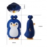 Porte-monnaie mimi POCHi Friends 3D PENGUiN noir en silicone