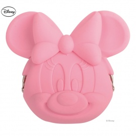 Porte-monnaie POCHi Disney MiNNiE rose en silicone