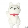 Baguettes enfant Maneki Neko BLANC en silicone (21.5cm)