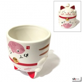 Mug chat MANEKi NEKO 招き猫 renversant rose h10cm