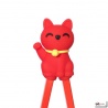 Baguettes enfant MANEKi ROUGE en silicone (21.5cm)