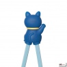 Baguettes enfant Maneki Neko BLEU en silicone (21.5cm)