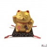 Tirelire Maneki neko DORé en porcelaine (h10.5cm)