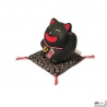  Maneki neko SMiLE noir en porcelaine (h9cm)