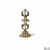 Double dorje sur socle en laiton (h12.5cm)