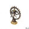 Shiva Nataradja en laiton bronze et or (h14cm)