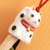 Strap chirimen MANEKi NEKO en porcelaine