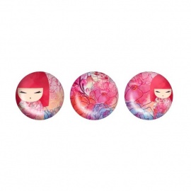 3 Magnets en verre Kimmidoll YUKA (Générosité)