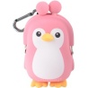 Porte-monnaie mimi POCHi Friends 3D PENGUiN rose en silicone