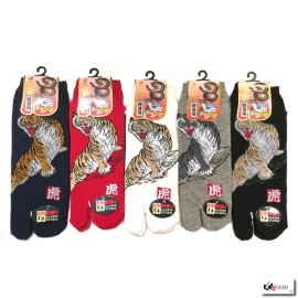 Tabi Socks L - Soquettes à orteil japonaises TiGRE et DRAGON (extensible t39 à t44)