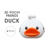 Porte-monnaie mimi POCHi Friends 3D DUCK BLANC en silicone
