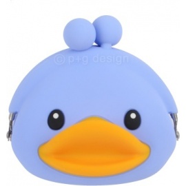 Porte-monnaie mimi POCHi Friends 3D DUCK アヒル BLEU en silicone