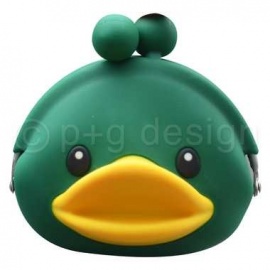 Porte-monnaie mimi POCHi Friends 3D DUCK アヒル VERT en silicone