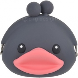 Porte-monnaie mimi POCHi Friends 3D DUCK NOiR en silicone