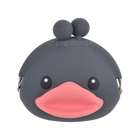 Porte-monnaie mimi POCHi Friends 3D DUCK NOiR en silicone