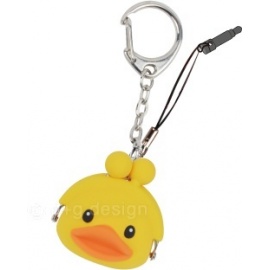 Porte-clés mimi POCHi-Bit Friends 3D DUCK アヒル jaune en silicone