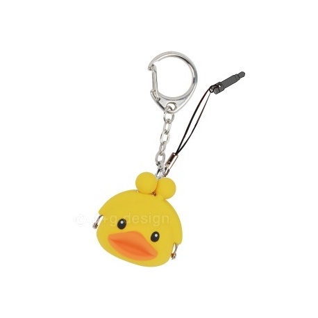 Porte-clés mimi POCHi-Bit Friends 3D DUCK YELLOW en silicone