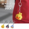 Porte-clés mimi POCHi-Bit Friends 3D DUCK bleu en silicone