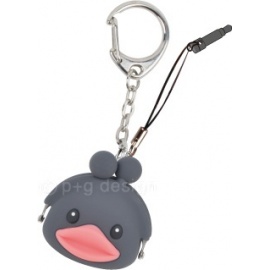 Porte-clés mimi POCHi-Bit Friends 3D DUCK bleu en silicone