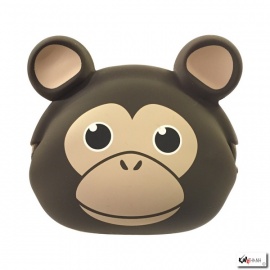 Porte-monnaie mimi POCHi Friends SiNGE サル marron en silicone