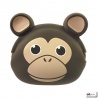 Porte-monnaie mimi POCHi Friends SiNGE brun en silicone