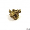 Dragon-tortue sur lingots & pièces en cuivre doré (h4.5cm)