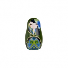 Magnet BABUShKA by kimmidoll 5cm (vert et bleu)