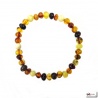 Bracelet perles en AMBRE MULTICOLORE 6mm