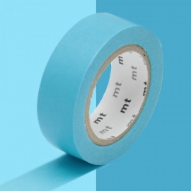 masking tape basic mizu (bleu d'eau) 15mm*10m