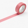 masking tape déco border red (lignes rouges) 15mm*10m