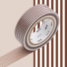 masking tape déco border deep brown (lignes marron foncé) 15mm*10m
