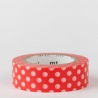 masking tape déco dot red base (rouge pois blancs) 15mm*10m