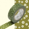 masking tape déco nejiriume uguisu (fleurs de prunier vert) 15mm*10m