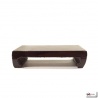 Socle rectangulaire en bois verni L10x95cm