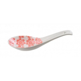 Cuillère à soupe FLEURS ROSES en porcelaine