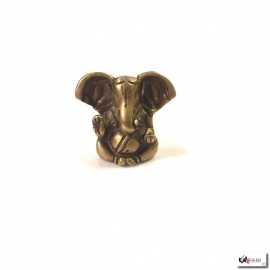 Ganesh assis en laiton doré (h4.5cm)