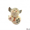 Chouette en porcelaine japonaise BONhEUR et SANTé (h8.5cm)