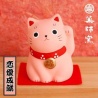 Maneki Neko ROSE en argile (h5.5cm)