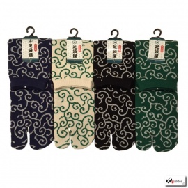 Tabi Socks L - Chaussettes à orteil japonaises KARAKUSA 唐草 (extensible t39 à t44)